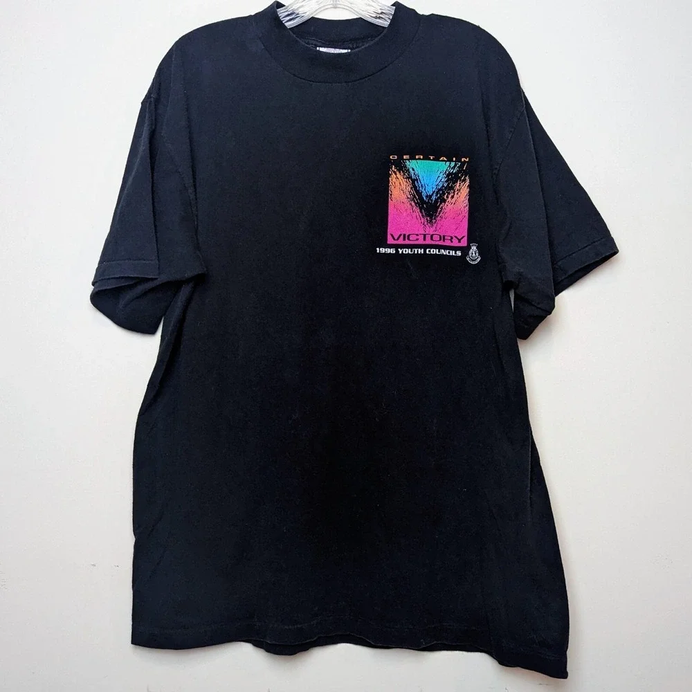 VTG 90s One Way Out Certain Victory Salvation Army Jesus Shirt Single Stitch XL
